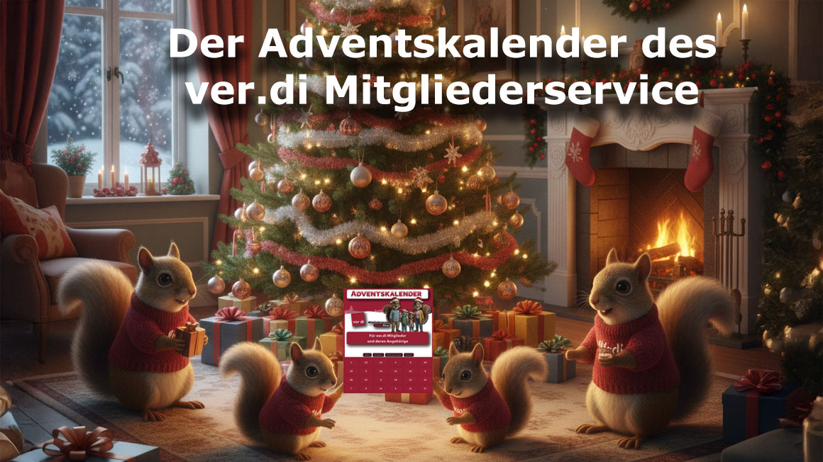 © KI, Bild zeigt den Adventskalender des ver.di Mitgliederservice