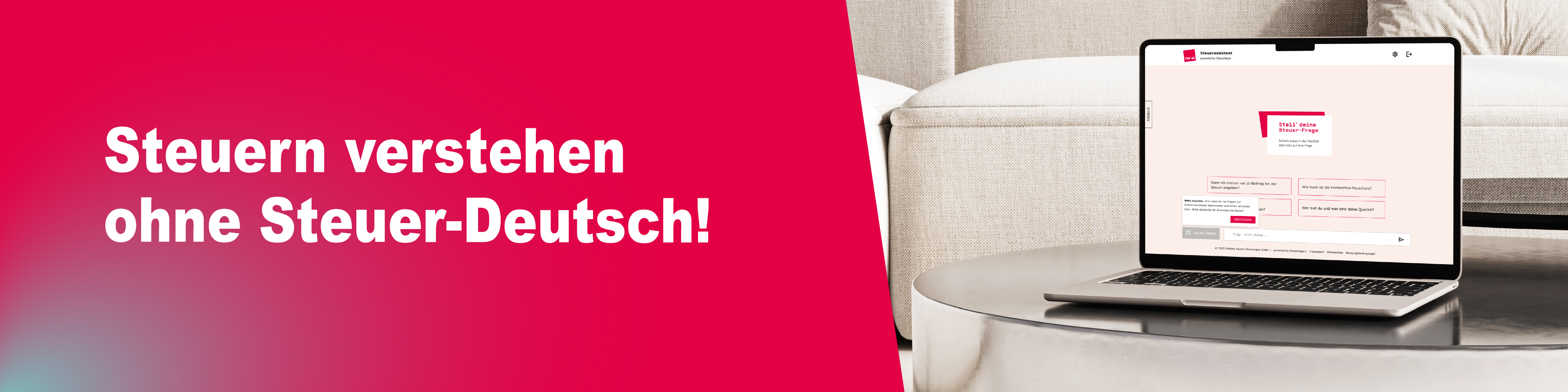 ver.di Steuertipps powered by Steuertipps: Steuern verstehen ohne Steuer-Deutsch mit dem ver.di Steuerassistent.