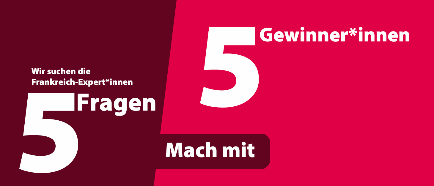 5 Fragen – 3 Gewinner*innen! Mach mit!